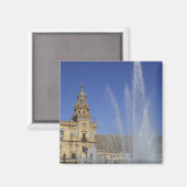 Spanje, Sevilla, Andalusië Fontein en sierlijk Magneet (Voorkant / Achterkant)