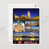 Spanje - Sevilla - I Love - Briefkaart (Voorkant / Achterkant)