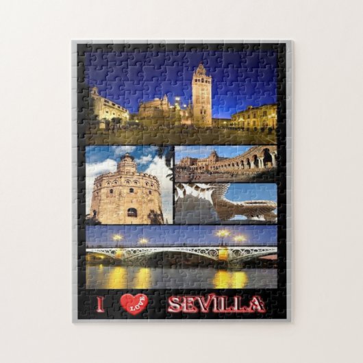 Spanje - Sevilla - I Love - Legpuzzel (Verticaal)