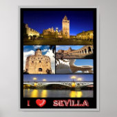 Spanje - Sevilla - I Love - Poster (Voorkant)