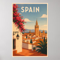 Spanje Sevilla Illustratie Reis Kunst Vintage