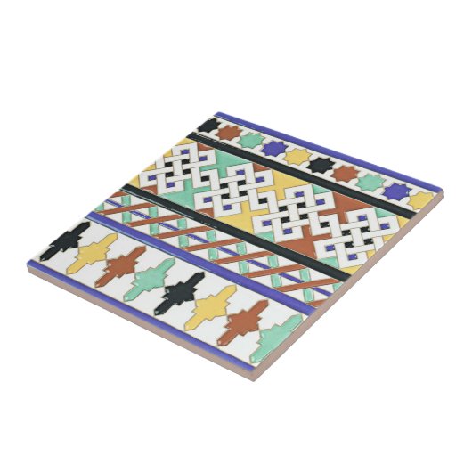 Spanje Sevillano Giralda Cenefa Ceramic Tile Tegeltje (Zijkant)