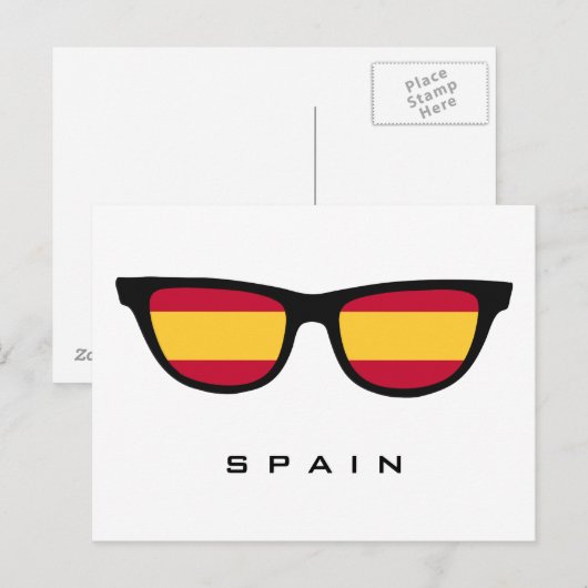 Spanje Shades aangepaste tekst & kleur briefkaart (Voorkant / Achterkant)