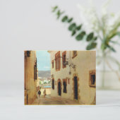  Spanje, Sitges, Houses in de oude stad Briefkaart (Staand voorkant)