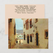  Spanje, Sitges, Houses in de oude stad Briefkaart (Voorkant / Achterkant)