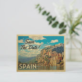 Spanje slaat de datum  Briefkaarten op (Staand voorkant)