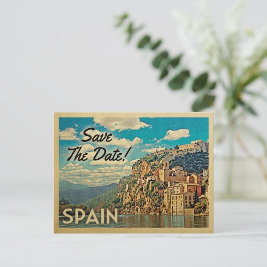 Spanje slaat de datum  Briefkaarten op (Staand voorkant)