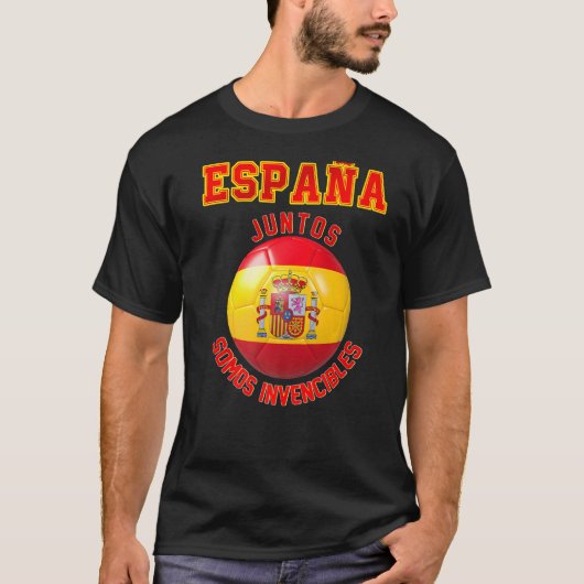 Spanje Slogan voor fans van het team van het Spaan T-shirt (Voorkant)