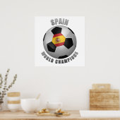 SPANJE SOCCER CHAMPES POSTER (Keuken)