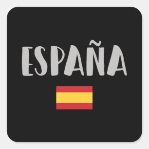 Spanje Soccer Football Fan Shirt Flag Square Stick Vierkante Sticker