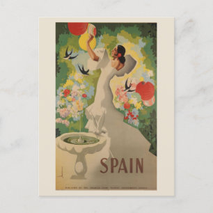 Spanje Spaans Flamenco Dancer Travel Briefkaart