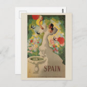 Spanje Spaans Flamenco Dancer Travel Briefkaart (Voorkant / Achterkant)