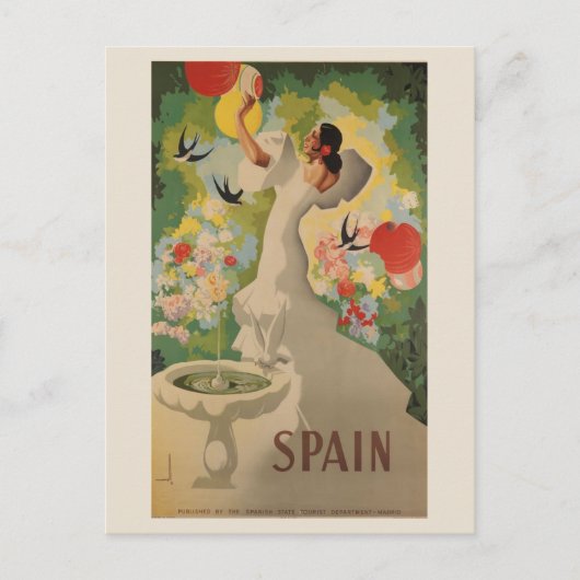 Spanje Spaans Flamenco Dancer Travel Briefkaart (Voorkant)