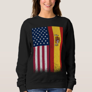 Spanje  Spaanse Amerikaanse Vlaggen Trots USA Span Trui