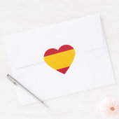 Spanje/Spaanse (civiele) hartvlag Hart Sticker (Envelop)