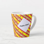 Spanje Spaanse vlag betegeld gepersonaliseerd Latte Mok (Rechterhoek)
