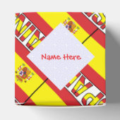 Spanje Spaanse vlag betegeld rood gepersonaliseerd Bedankdoosjes (Bovenkant)