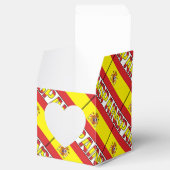 Spanje Spaanse vlag betegeld rood gepersonaliseerd Bedankdoosjes (Geopend)