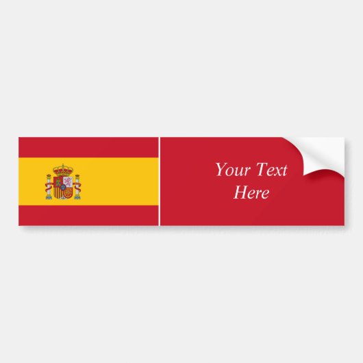 Spanje - Spaanse vlag Bumpersticker (Voorkant)