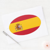 Spanje - Spaanse vlag Ovale Sticker (Envelop)