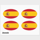 Spanje - Spaanse vlag Ovale Sticker (Vel)