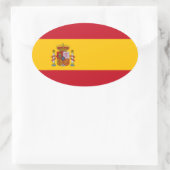 Spanje - Spaanse vlag Ovale Sticker (Tas)