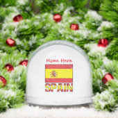 Spanje Spaanse vlag rood gepersonaliseerd Sneeuwbol (Kerstmis)