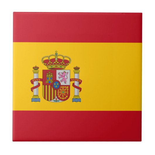 Spanje - Spaanse vlag Tegeltje (Voorkant)