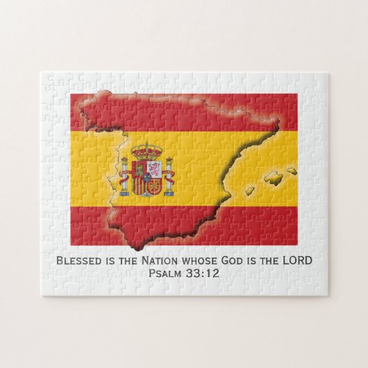 SPANJE | Spanje | Gezegende natie | SPAANSE VLAG Legpuzzel (Horizontaal)