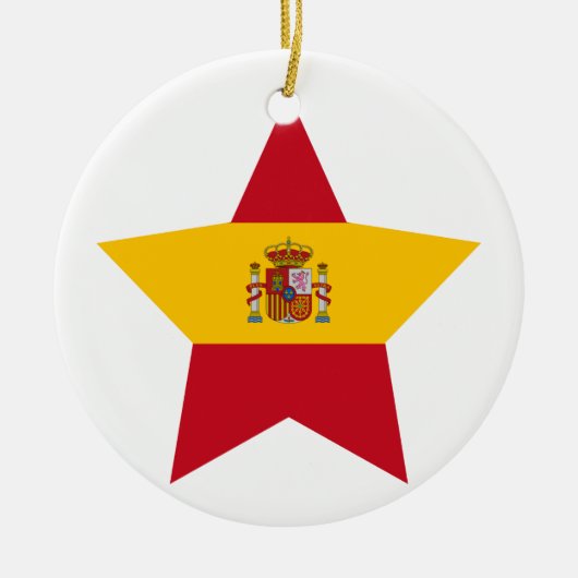 Spanje Star Keramisch Ornament (Voorkant)