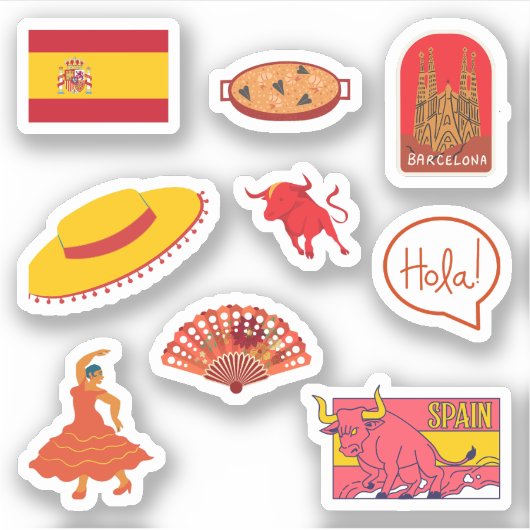 Spanje Stickers (Voorkant)