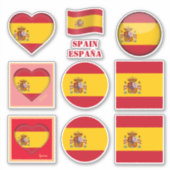 Spanje stickers en Spaanse vlag, hart/sport España (Voorkant)