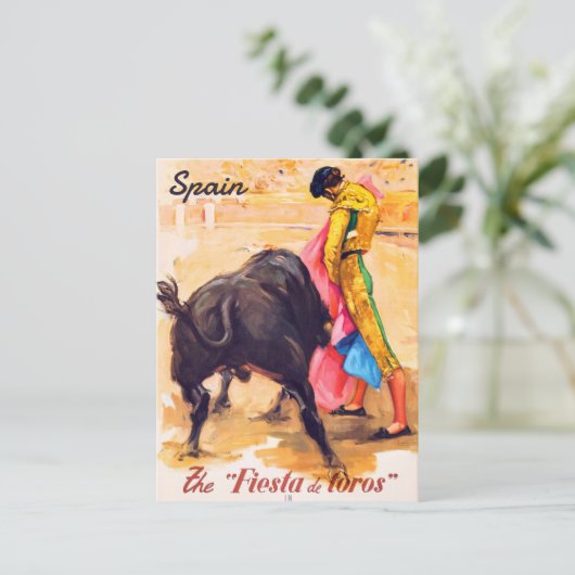 Spanje, stierengevechten arena briefkaart (Staand voorkant)