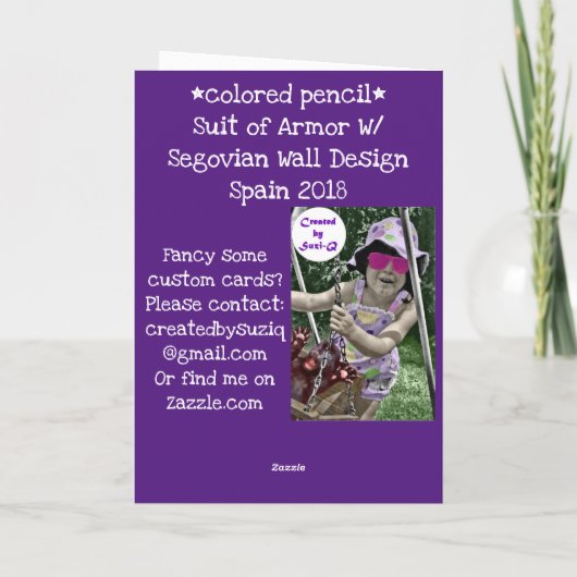 Spanje-Suit van Armor-kleurige Potlood Kaart (Achterkant)