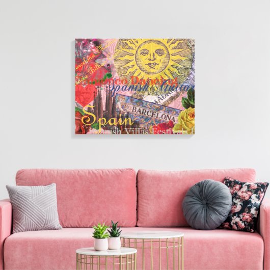 Spanje Sunshine Spaanse Reiskunst Canvas Afdruk (Insitu (Woonkamer))
