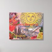 Spanje Sunshine Spaanse Reiskunst Canvas Afdruk (Voorkant)
