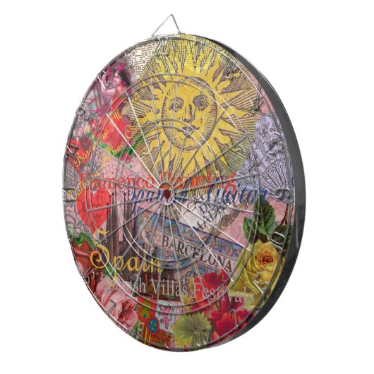 Spanje Sunshine Spaanse Reiskunst Dartbord (Voorkant Rechts)
