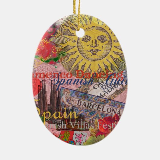 Spanje Sunshine Spaanse Reiskunst Keramisch Ornament (Achterkant)