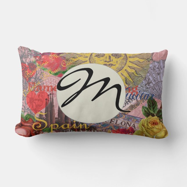 Spanje Sunshine Spaanse Reiskunst Kussen (Voorkant)