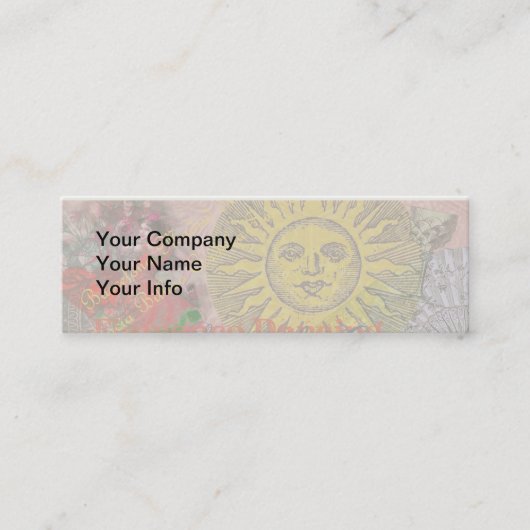 Spanje Sunshine Spaanse Reiskunst Mini Visitekaartje (Voorkant)