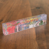 Spanje Sunshine Spaanse Reiskunst Naambordje (Zijkant)