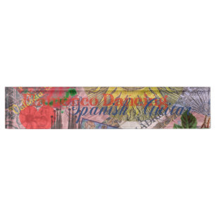 Spanje Sunshine Spaanse Reiskunst Naambordje