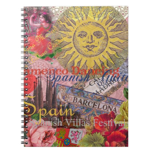 Spanje Sunshine Spaanse Reiskunst Notitieboek (Voorkant)