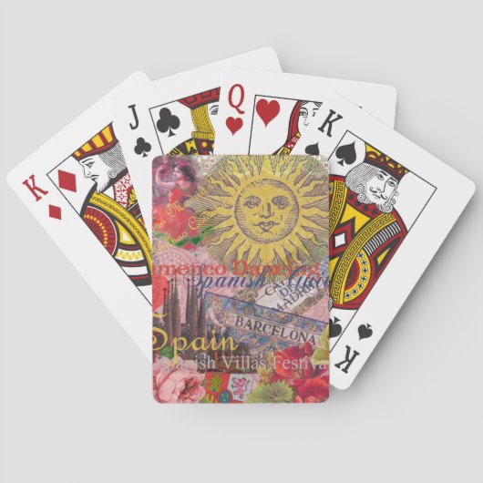 Spanje Sunshine Spaanse Reiskunst Pokerkaarten (Achterkant)