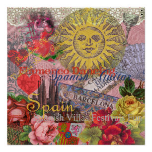 Spanje Sunshine Spaanse Reiskunst Poster