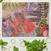 Spanje Sunshine Spaanse Reiskunst Theedoek (Gevouwen)