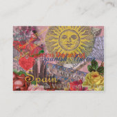 Spanje Sunshine Spaanse Reiskunst Visitekaartje (Achterkant)