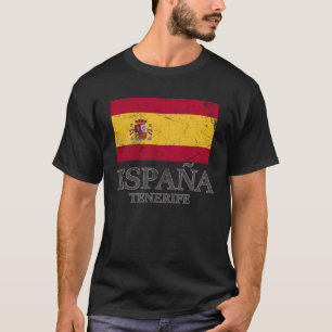 Spanje Tenerife Vlag Reizen Europa Vakantie T-shirt