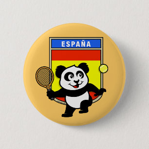 Spanje Tennis Panda Ronde Button 5,7 Cm