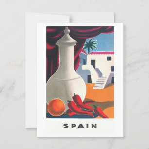 Spanje, Terras, Verwelkomend, geïnspireerd Briefkaart
